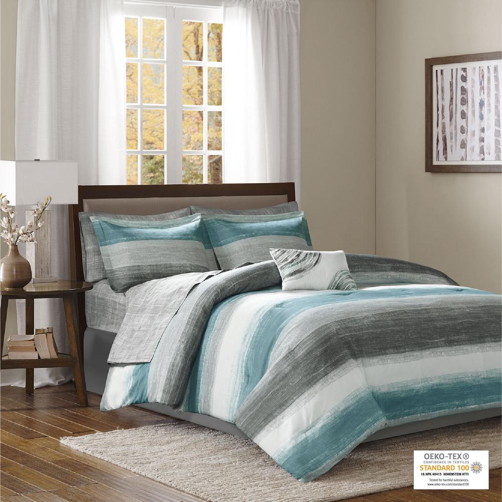 9 Piece Comforter Set with Cotton Bed Sheets. Picture 1