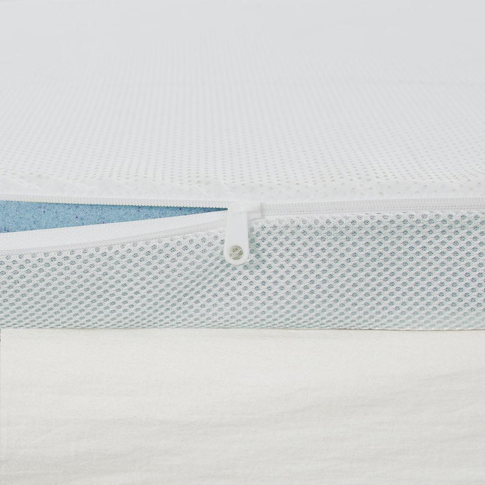All Season Reversible Hypoallergenic Cooling Mattress Topper. Picture 3