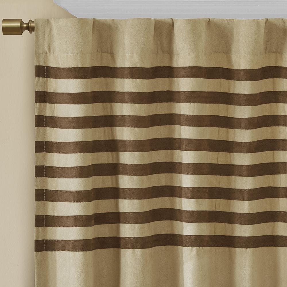 100% Polyester Microsuede Striped Panel Pair,WIN40-092. Picture 5
