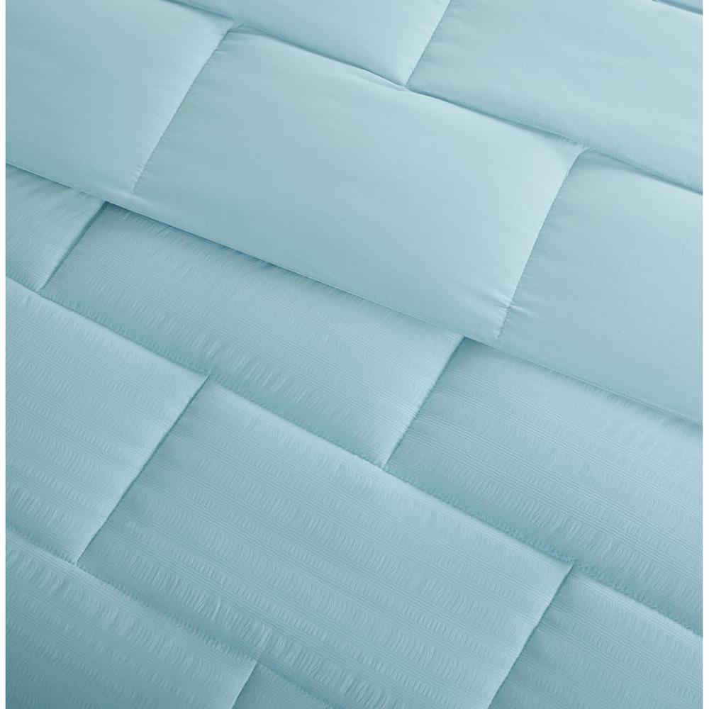 Solid Crinkled Microfiber Seersucker Comforter Mini Set,ID10-865. Picture 11
