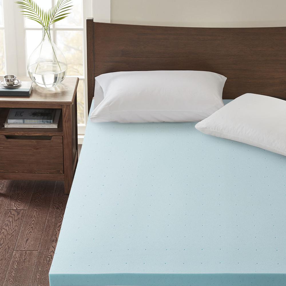 All Season Reversible Hypoallergenic Cooling Mattress Topper. Picture 1