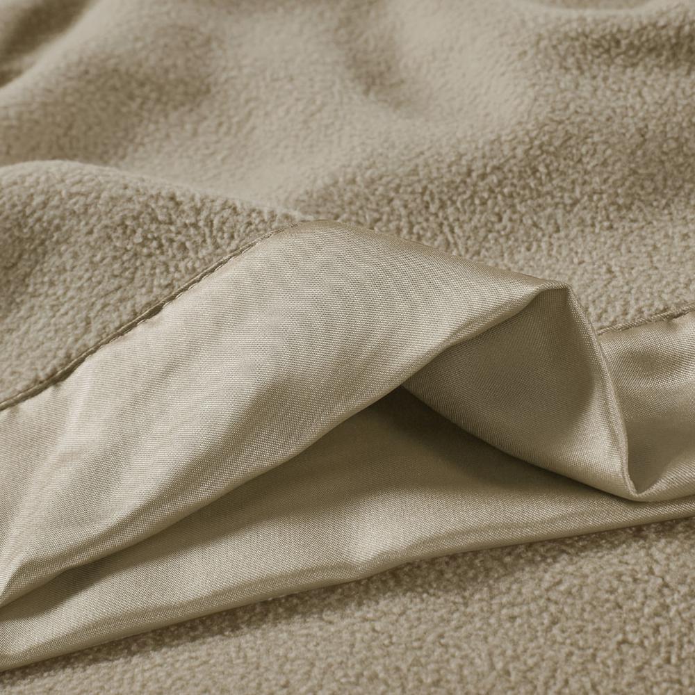 100% Polyester Knitted Micro Fleece Blanket w/ 2" Matte Satin Binding,BL51-0525. Picture 1