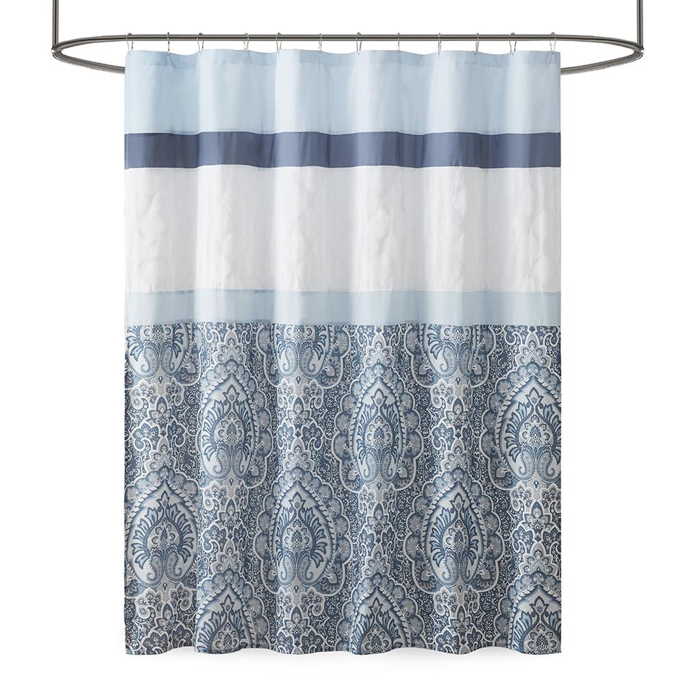 Printed and Embroidered Shower Curtain. Picture 2