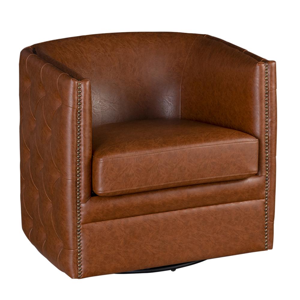 Tufted Barrel Swivel Chair. Picture 5