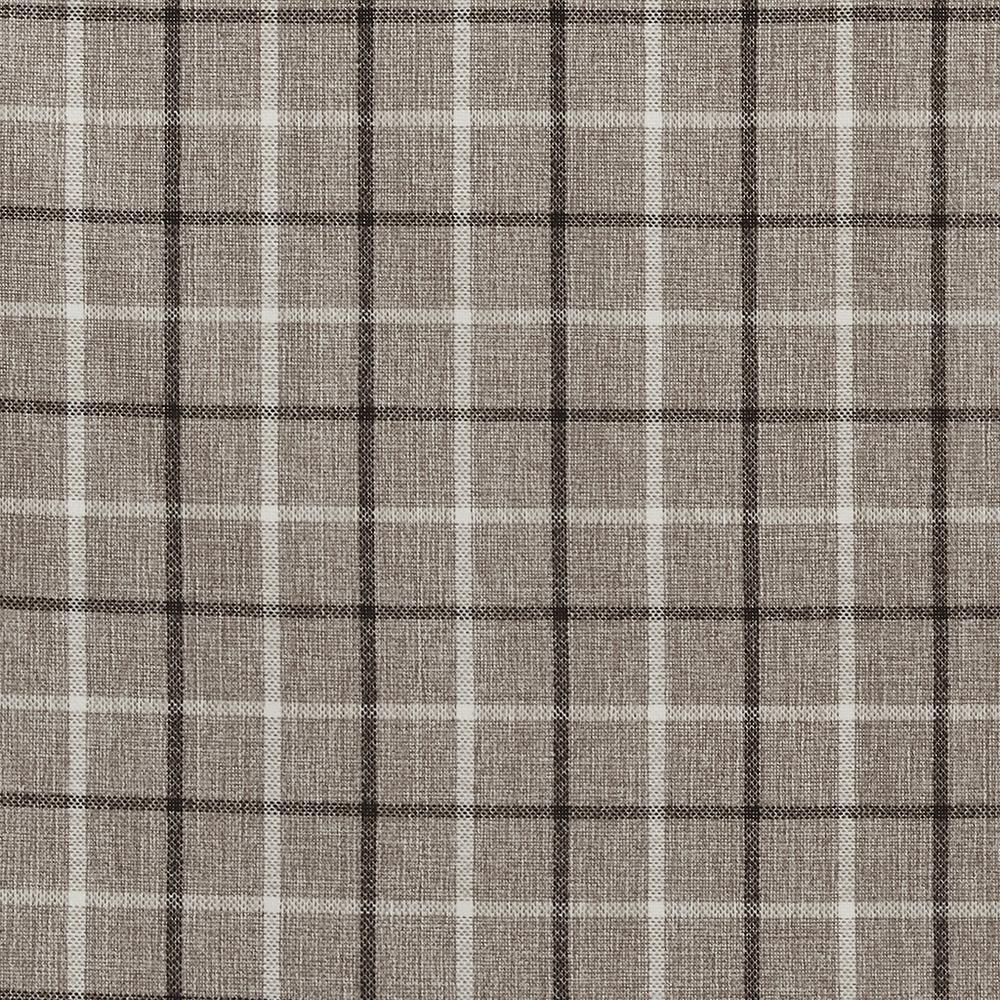Plaid Faux Leather Tab Top Curtain Panel with Fleece Lining. Picture 3