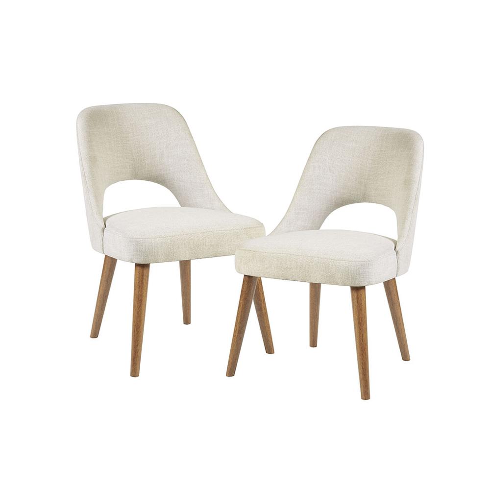 Belen Kox Dining Side Chair (Set Of 2) with solid wood frame Cream. The main picture.
