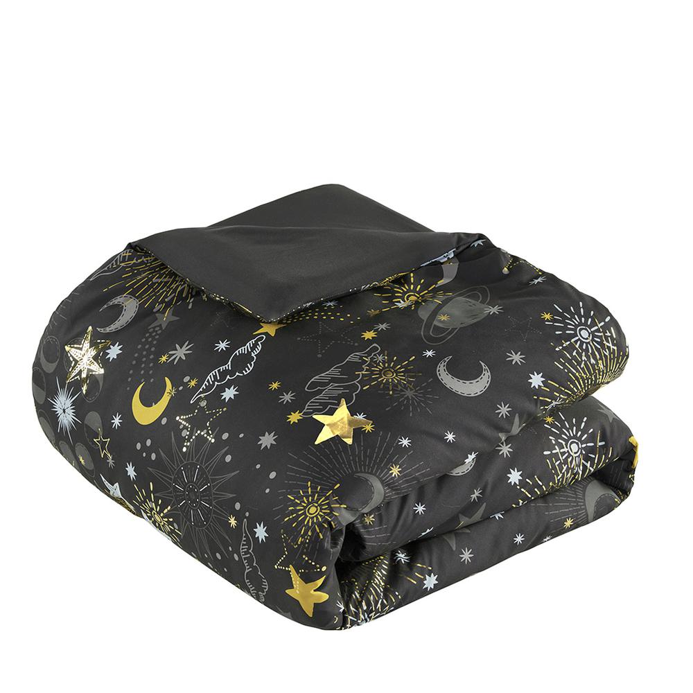 Starry Sky Metallic Comforter Set with Throw Pillow. Picture 3