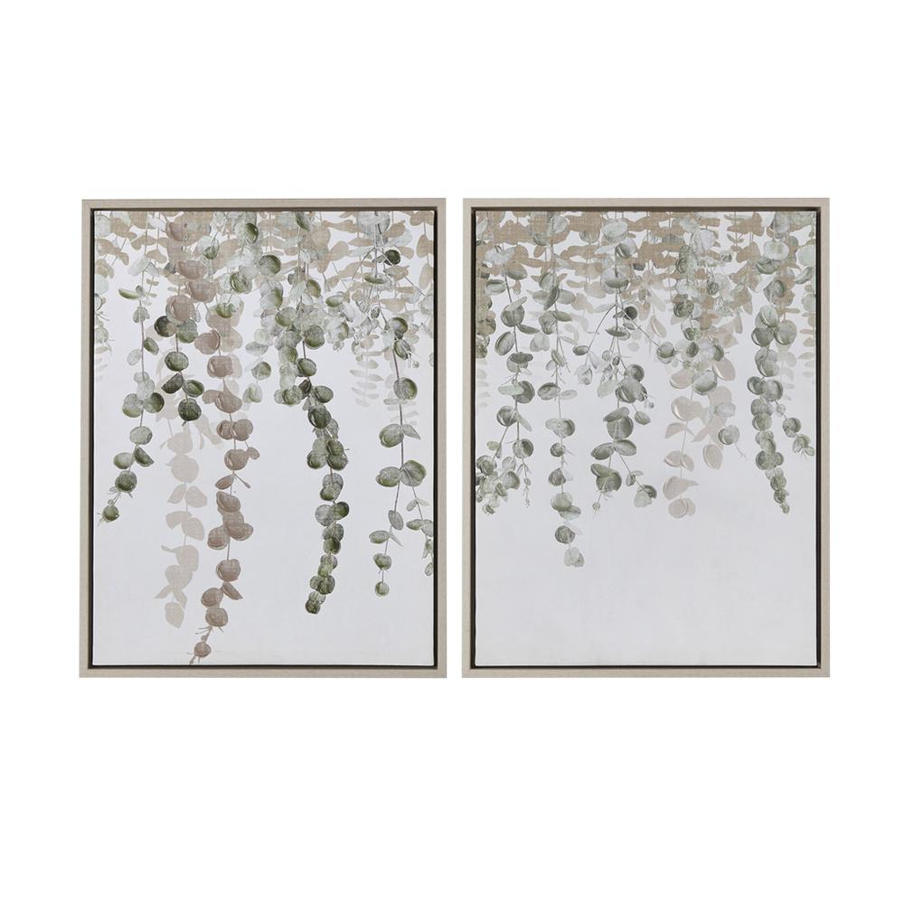 Eucalyptus 2-piece Framed Canvas Wall Decor Set. Picture 4