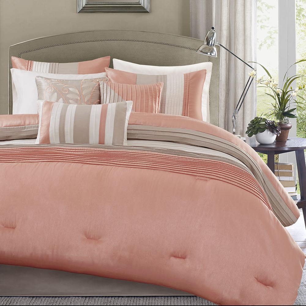 Polyester Pieced Pleated Comforter Set, Belen Kox. Picture 1
