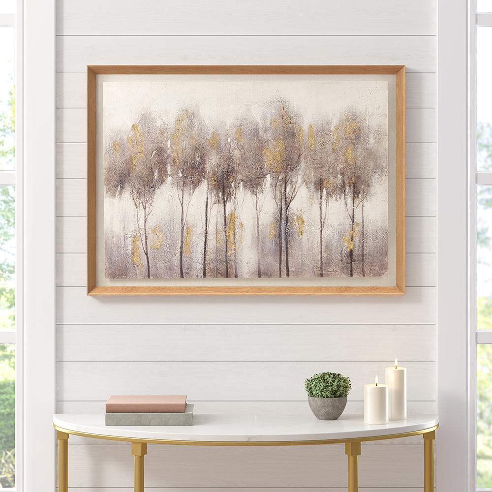 Hand Painted Abstract Landscape Framed and Matted Wall Art. Picture 1