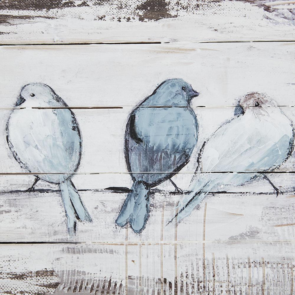 Rustic Perched Birds Wood Plank Wall Art, Belen Kox. Picture 2