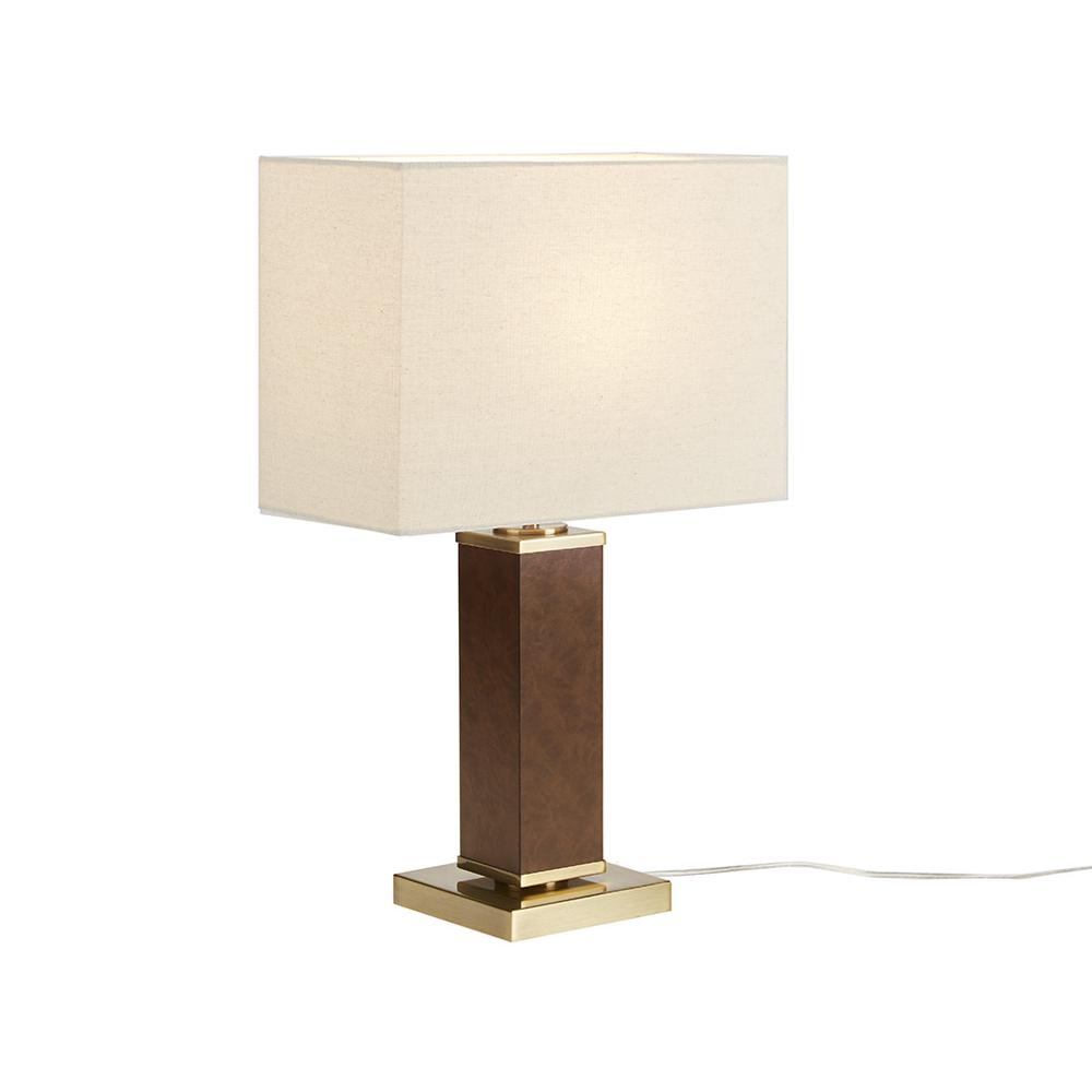 Faux Leather Table Lamp. Picture 1