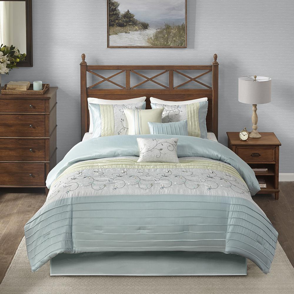 7 Piece Embroidered Comforter Set,MP10-4192. Picture 11