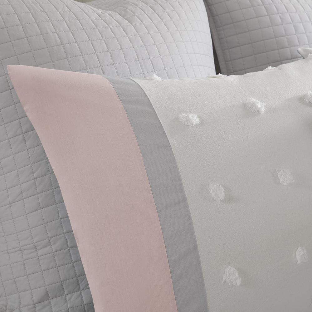 100% Cotton Jacquard 7pcs Comforter Set W/ Woven Cotton Dots,UH10-2149. Picture 8