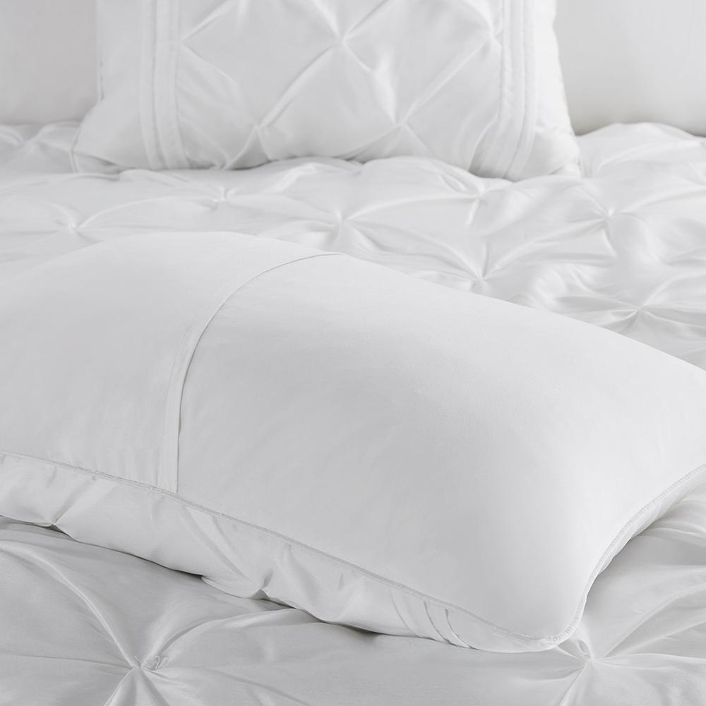100% Polyester Polyoni Tufted 7pcs Comforter Set White. Picture 18
