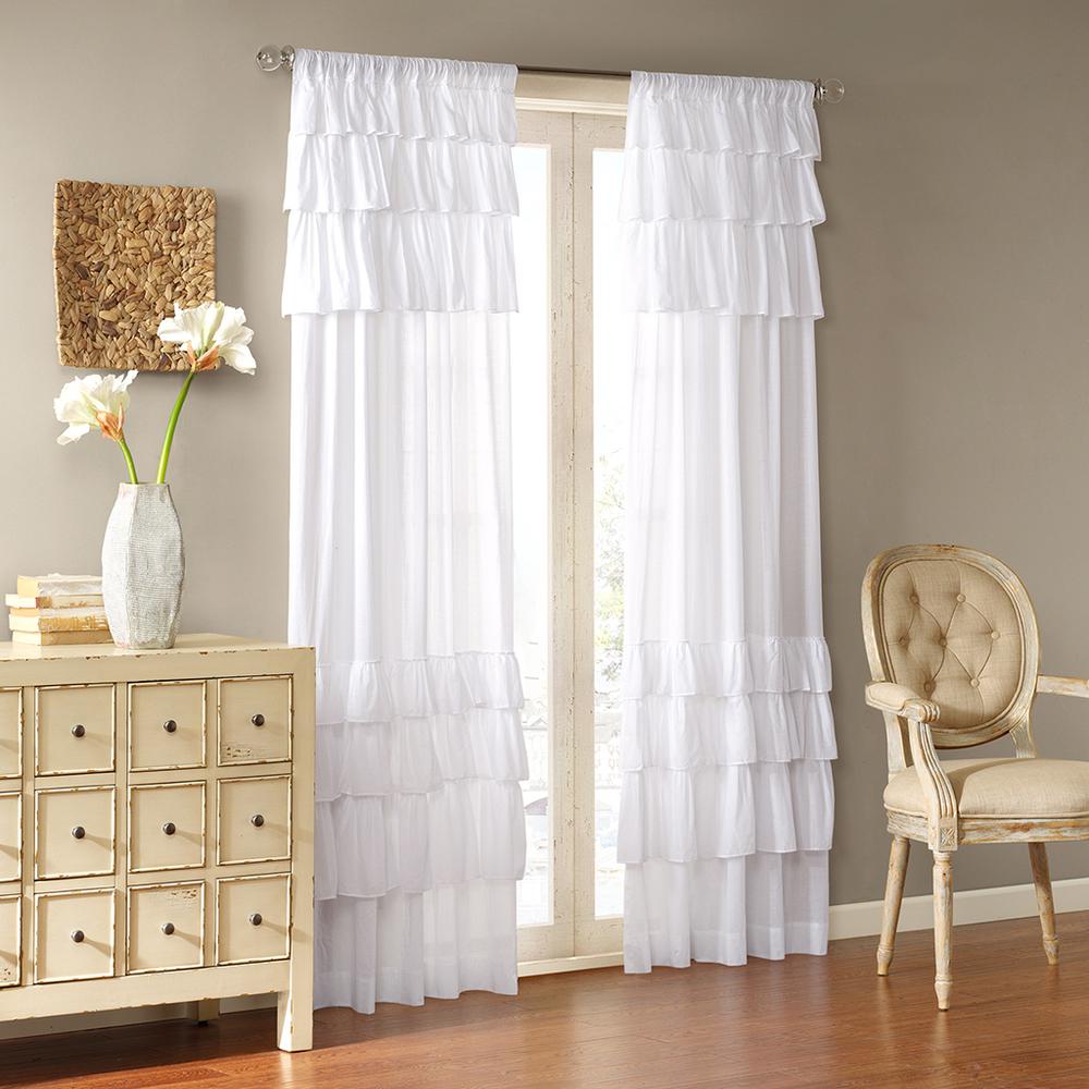 Cotton Oversized Ruffle Curtain Panel. Picture 2