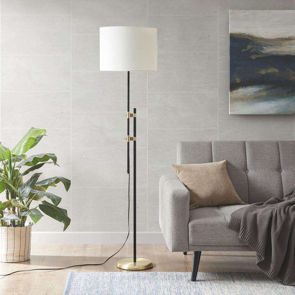 Asymmetrical Adjustable Height Metal Floor Lamp. Picture 4