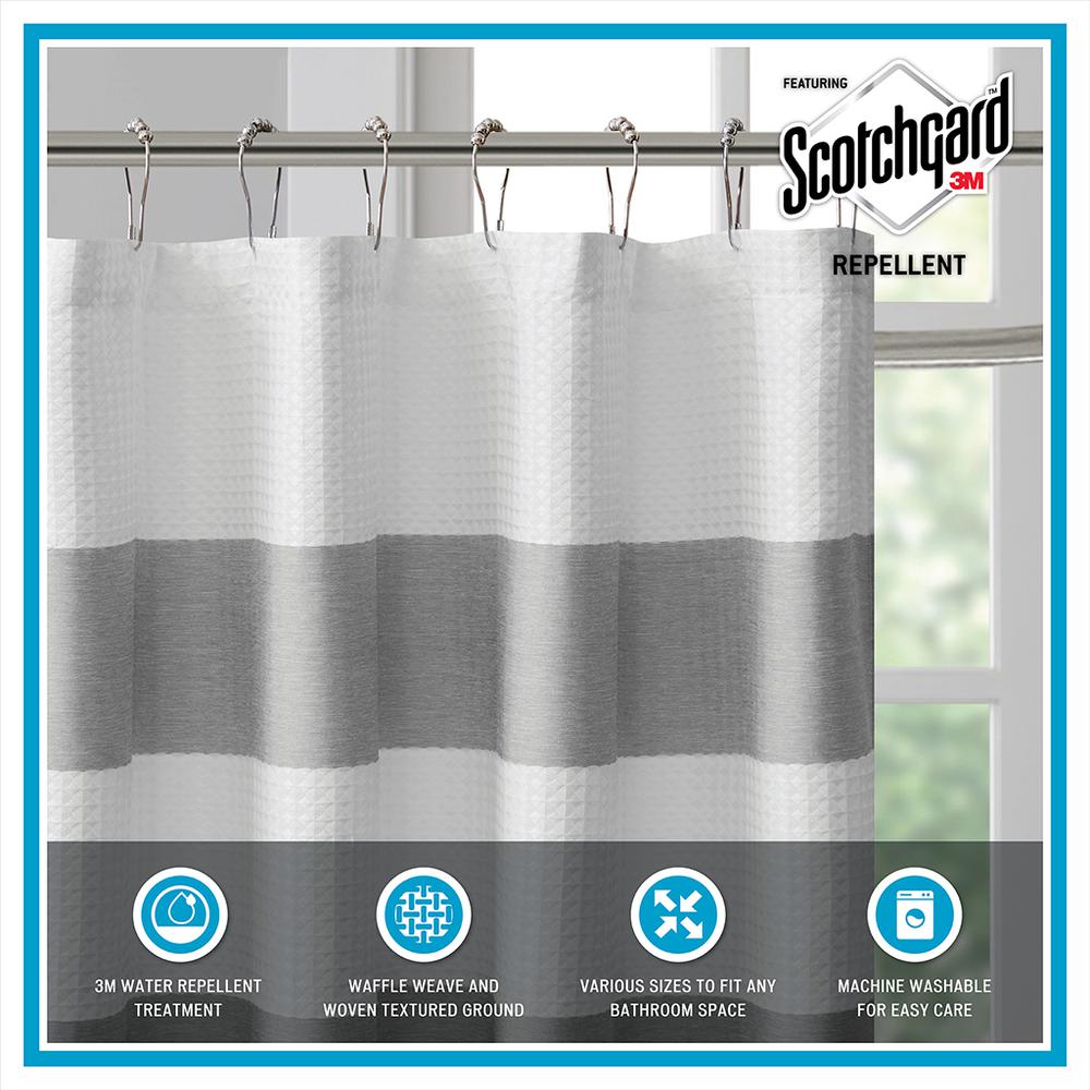Spa Waffle Shower Curtain with 3M Treatment, Belen Kox. Picture 2