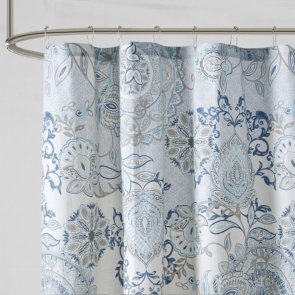 Printed Cotton Shower Curtain. Picture 5