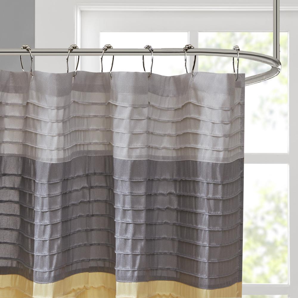 Faux Silk Shower Curtain. Picture 1