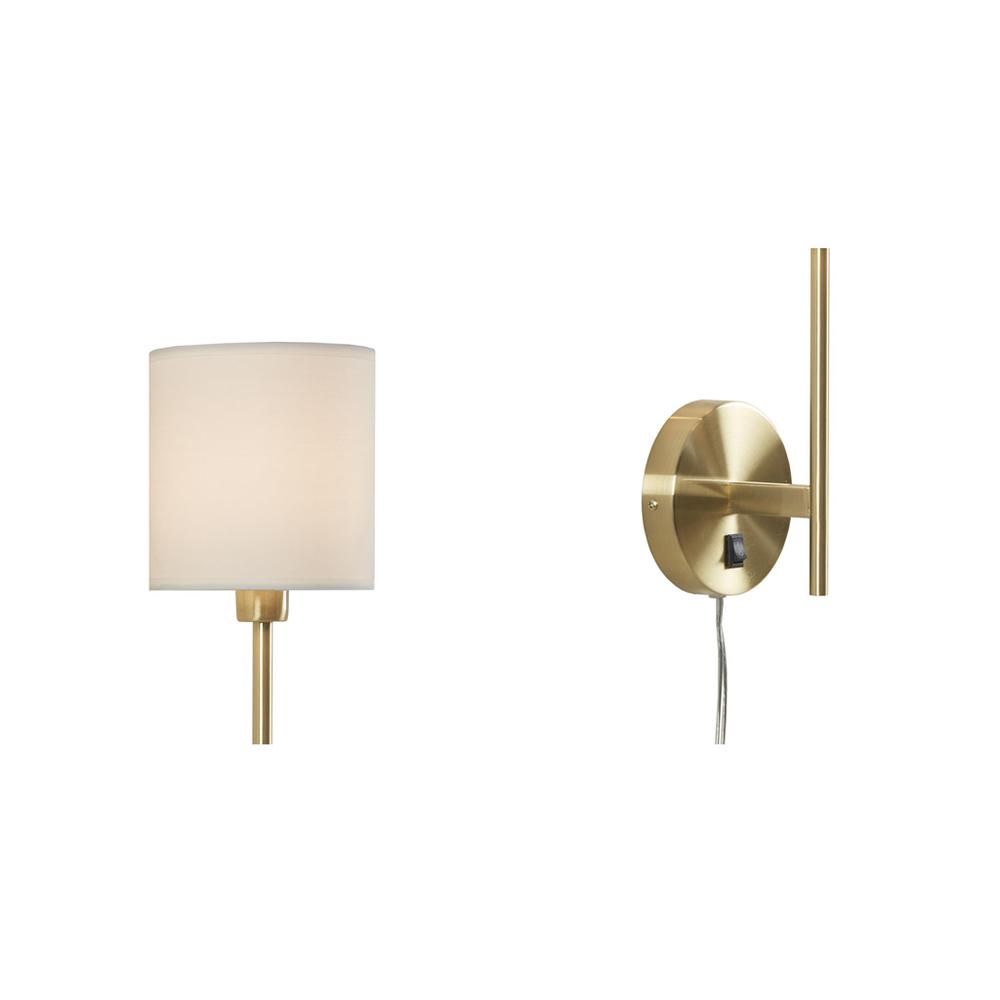 Metal Wall Sconce with Cylinder Shade, Set of 2. Picture 1