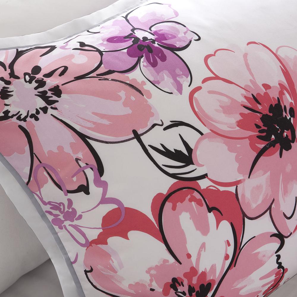 Asymmetrical Floral Print Comforter Set, Belen Kox. Picture 2