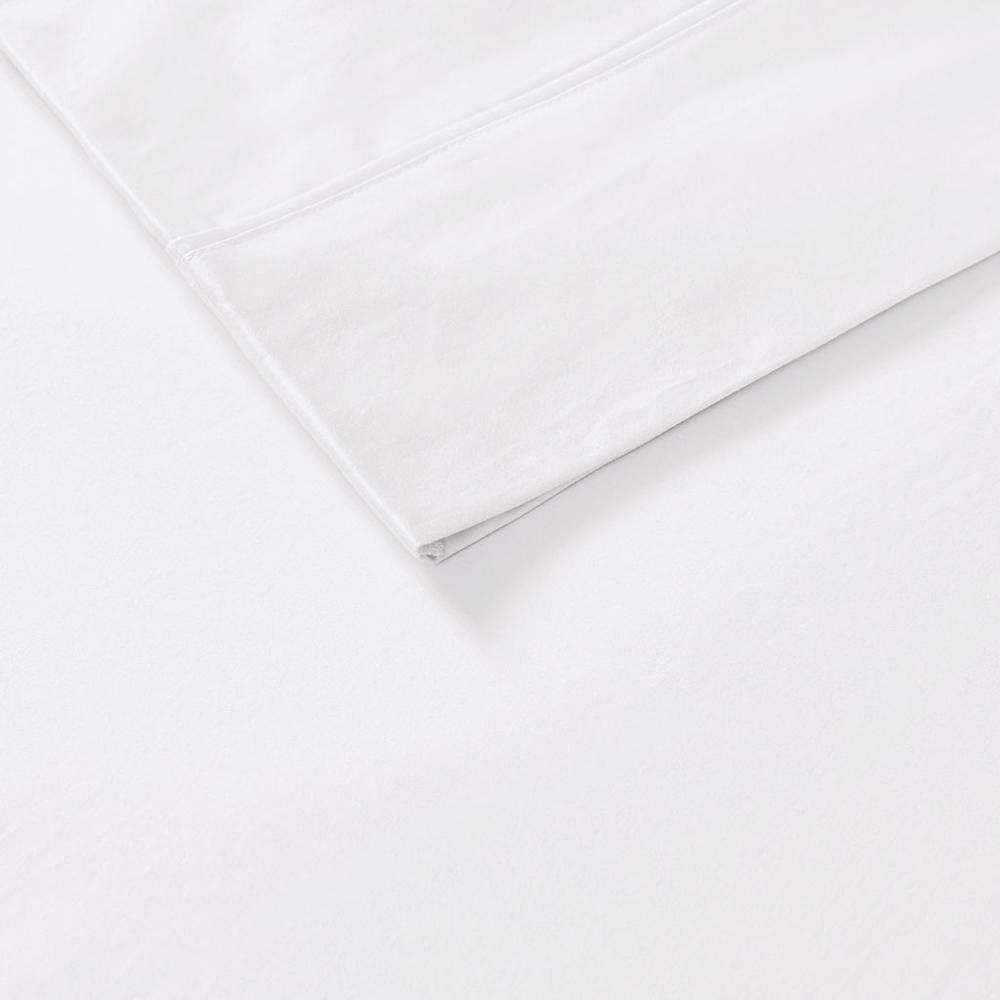 Luxe White Cotton Blend Sateen Sheet Set, Belen Kox. Picture 4