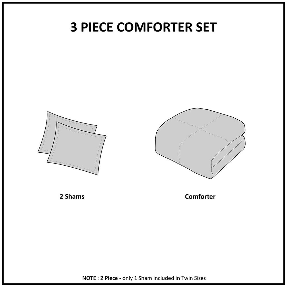 Textured Geometric Clipped Jacquard Comforter Set, Belen Kox. Picture 6