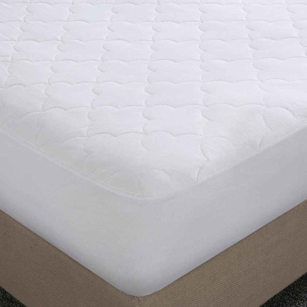 Cotton Percale Quilted Mattress Pad. Picture 1
