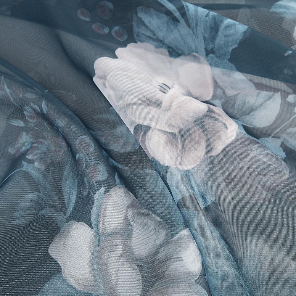 Printed Floral Voile Sheer Scarf. Picture 5