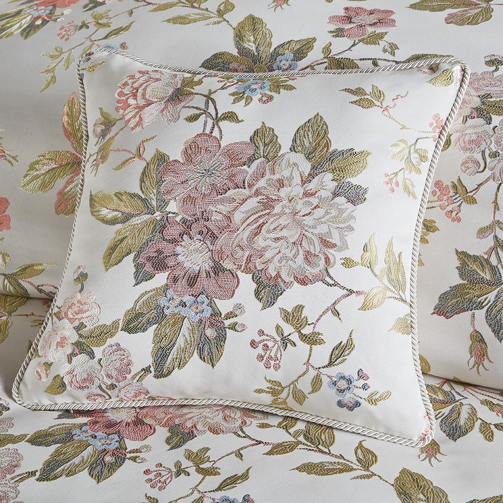 8 Piece Floral Jacquard Comforter Set. Picture 5