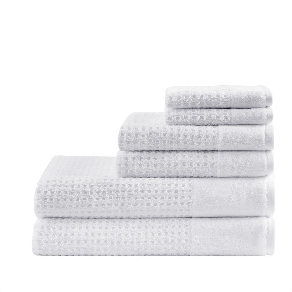 Pure White Waffle Cotton Towel Set, Belen Kox. Picture 1
