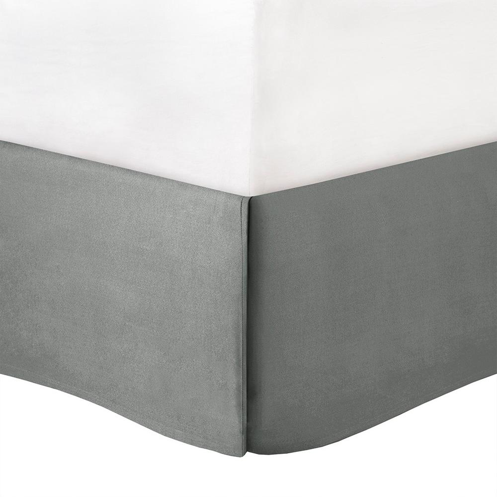 100% Polyester 8pcs Comforter Set Grey Cal King:104"Wx92"L/20"Wx36"L(2)/72"Wx84"L+15"D/12"Wx18"L/18"Wx18"L/26"Wx26"L(2). Picture 3