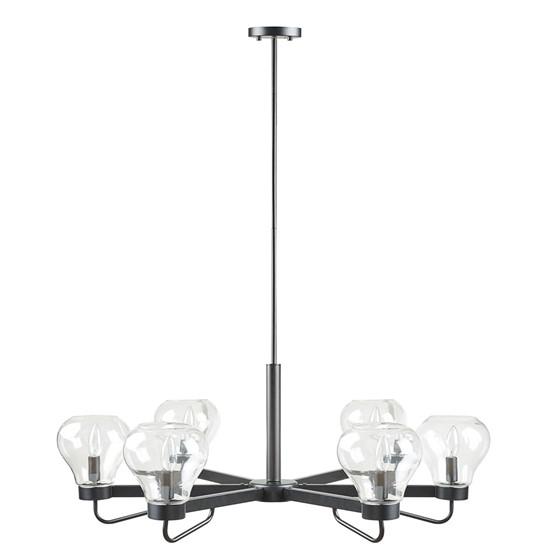 6 Light Modern Chandelier with Bowl Shaped Shades, Belen Kox. Picture 2