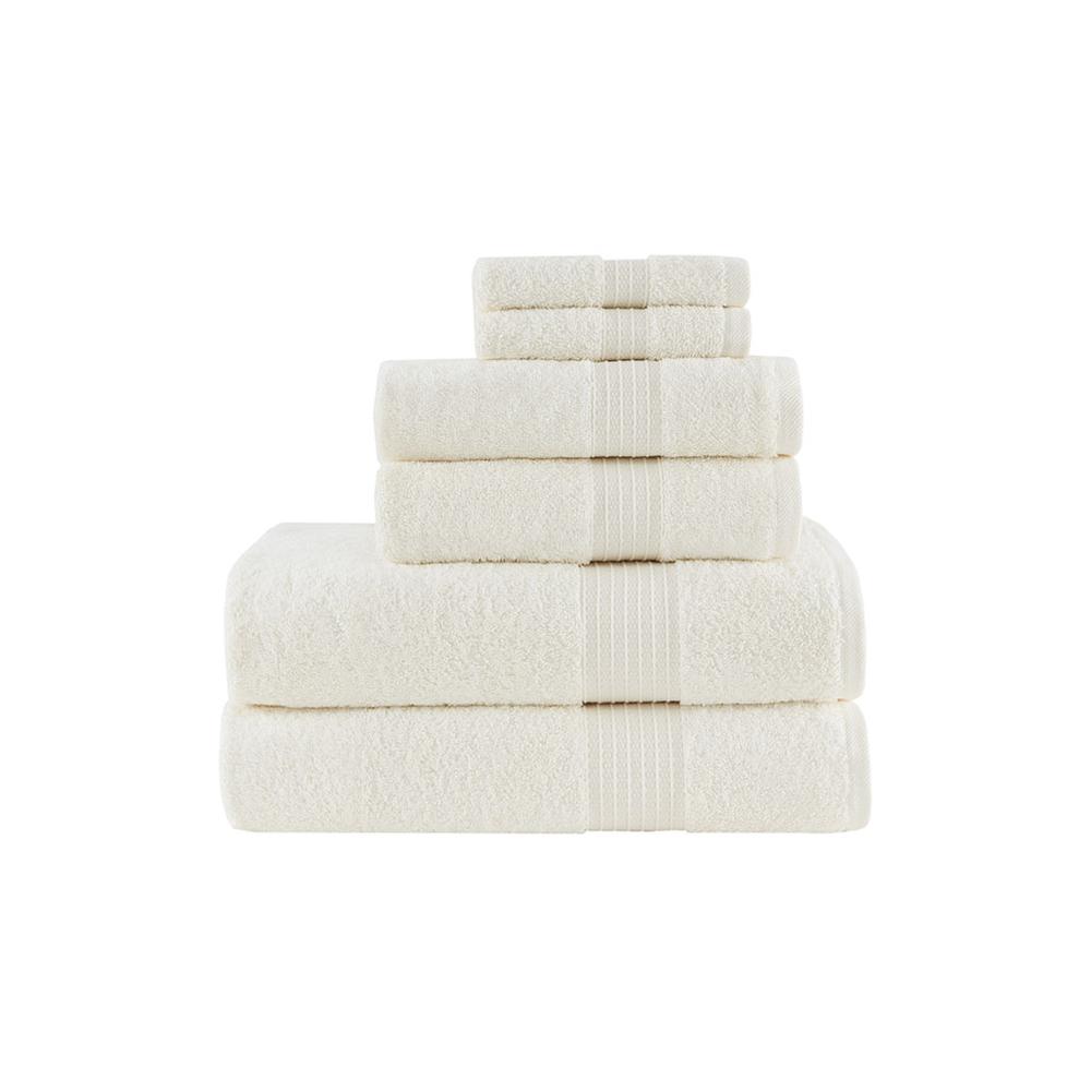 Ivory Organic Cotton 6 Piece Towel Set, Belen Kox. Picture 1