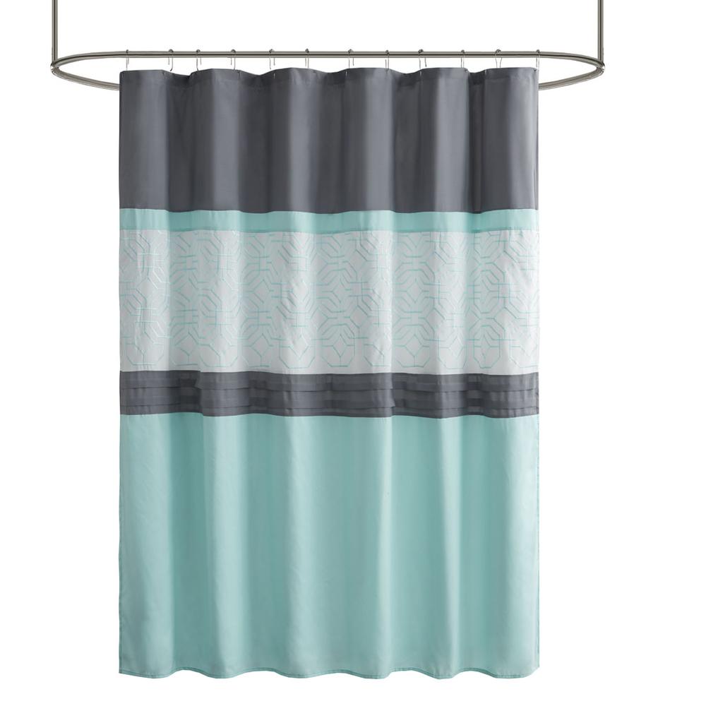 Donnell Embroidered and Pieced Shower Curtain, Belen Kox. Picture 1
