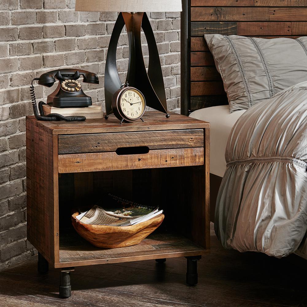 Solid Wood Nightstand. Picture 4