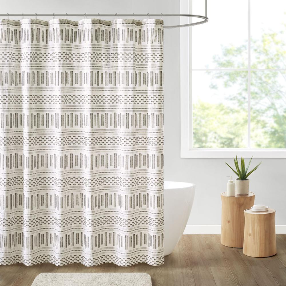 Cotton Jacquard Shower Curtain. Picture 4
