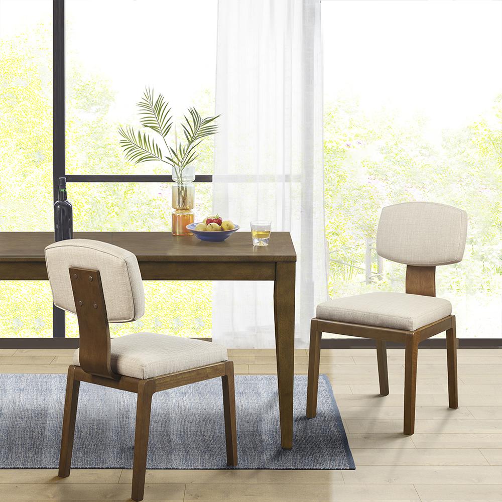 Armless Upholstered Dining Chair Set of 2. Picture 4