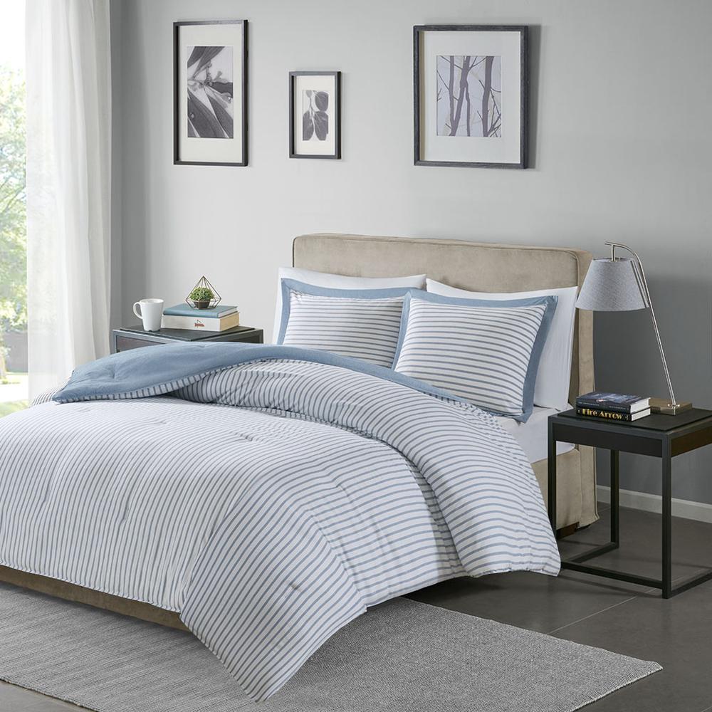 100% Polyester Microfiber Chambray Comforter Set,MPE10-562. Picture 2