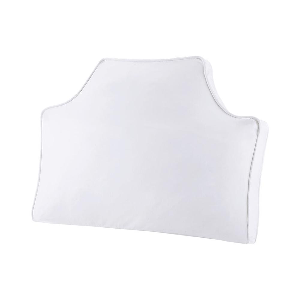 100% Cotton Headboard Pillow - White. Picture 3