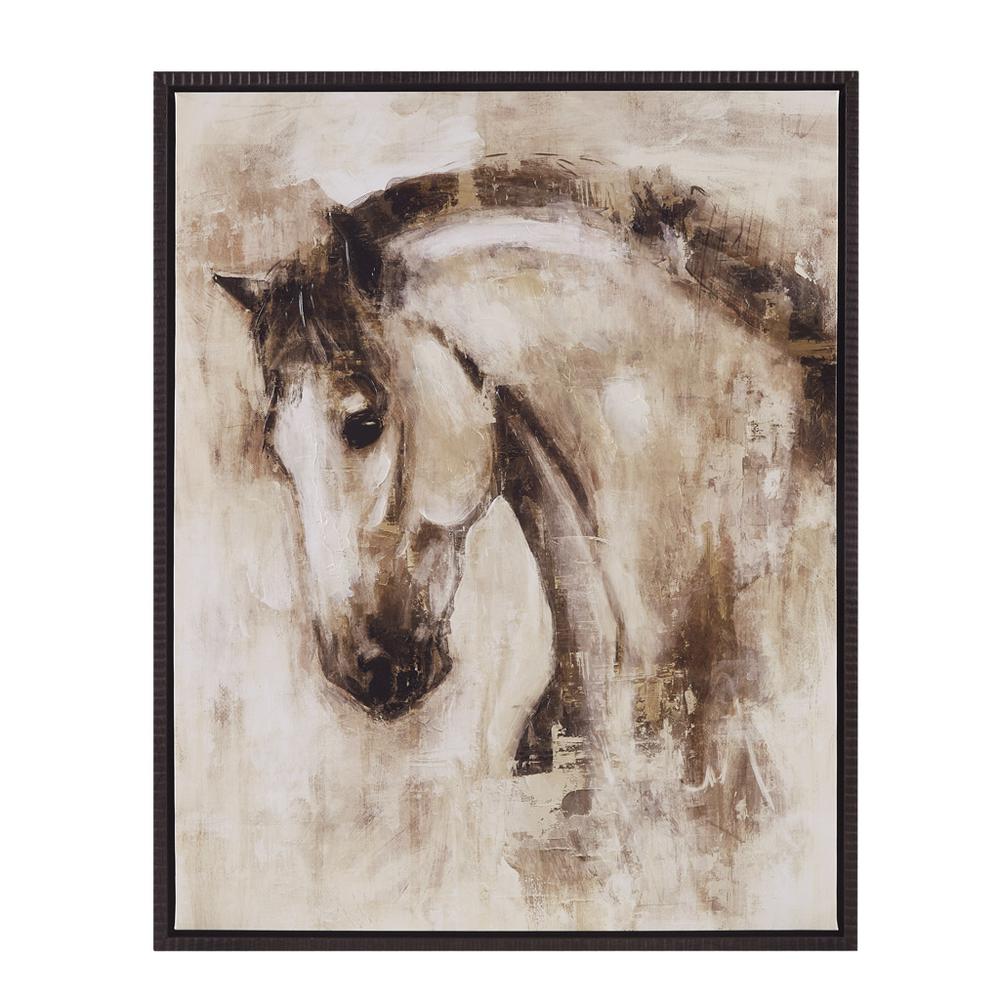 Hand Embellished Framed Canvas Horse Wall Art. Picture 4
