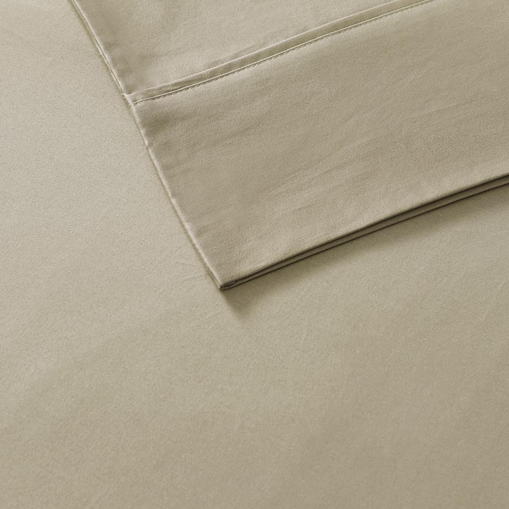 Luxe Sleep Cotton Rich Sateen Sheet Set Khaki, Belen Kox. Picture 4