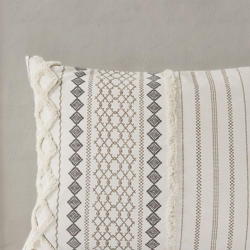 Charming Ivory Aztec Print Cotton Comforter Set, Belen Kox. Picture 3