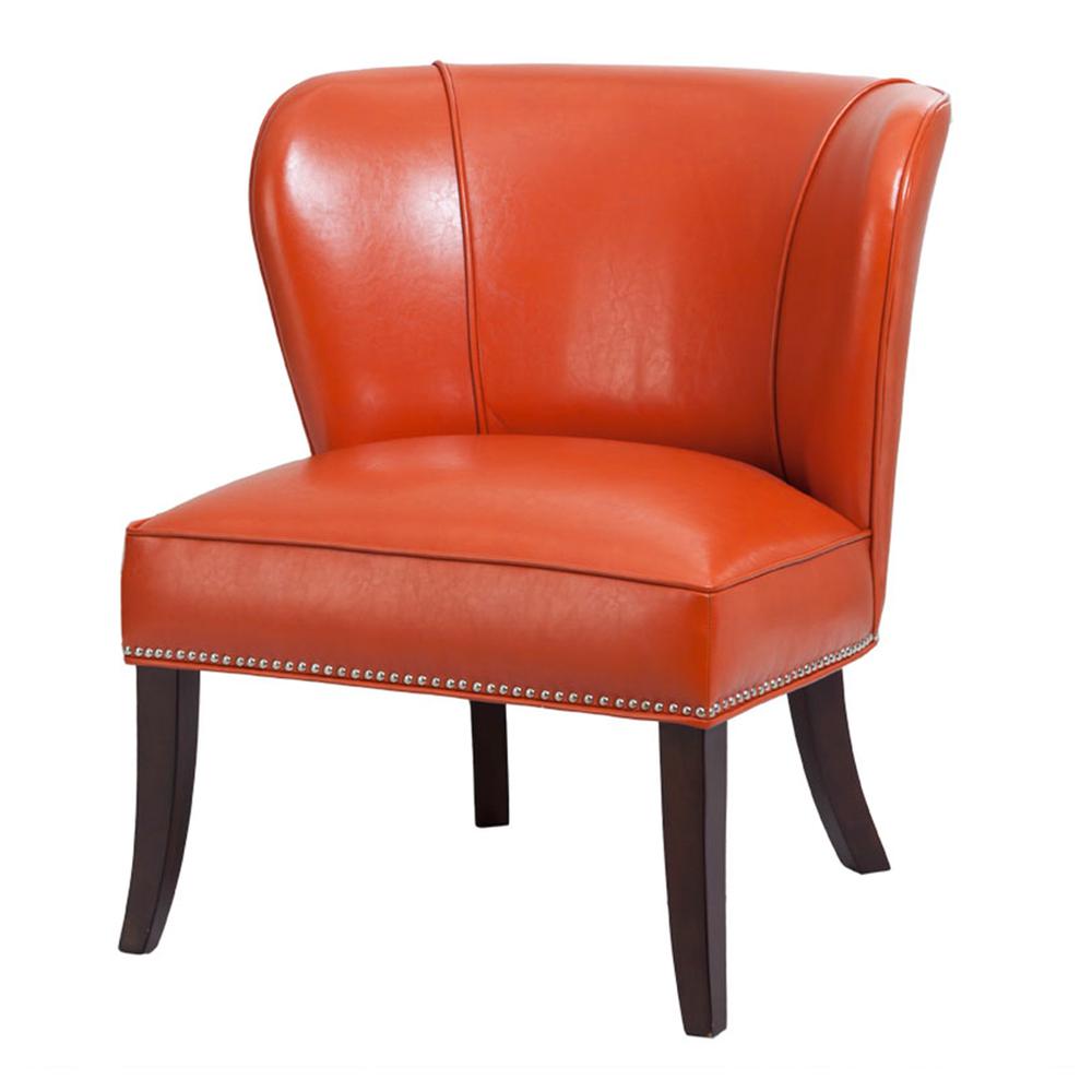 Contemporary Tangerine Armless Accent Chair, Belen Kox. Picture 1