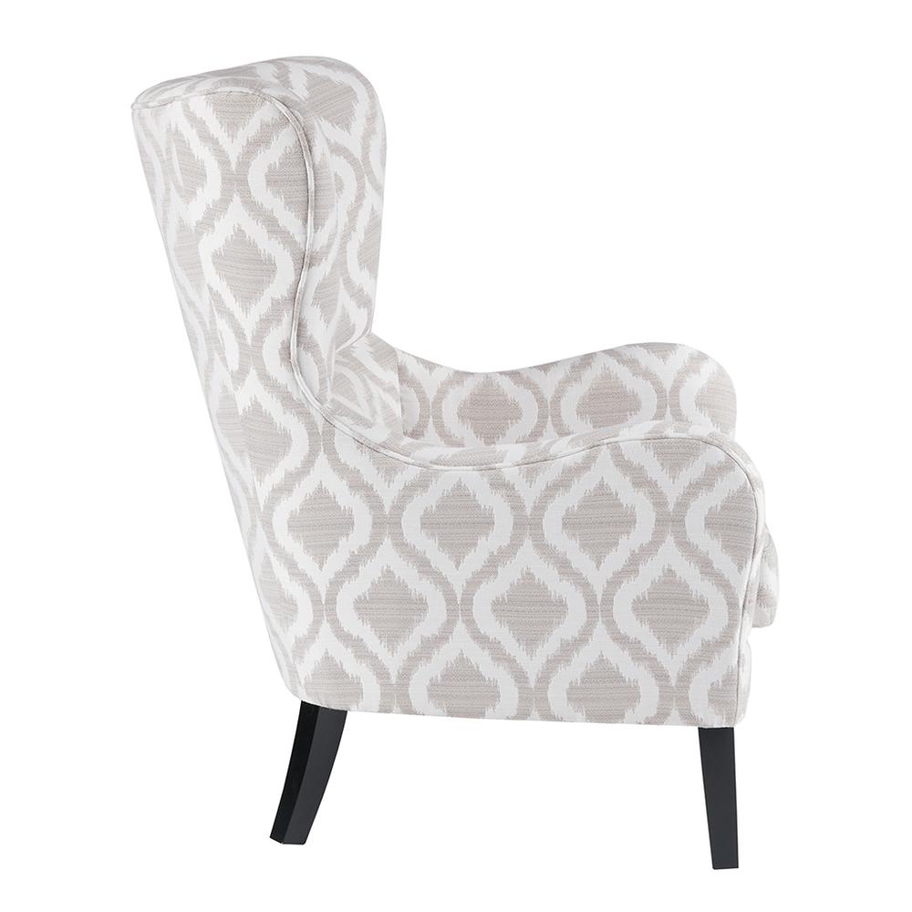 Moda Wingback Accent Chair in Grey/White, Belen Kox. Picture 4