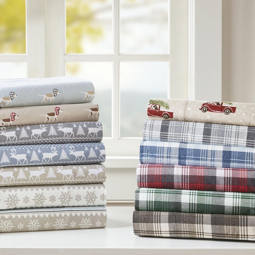100% Cotton Flannel Printed Sheet Set 227. Picture 2