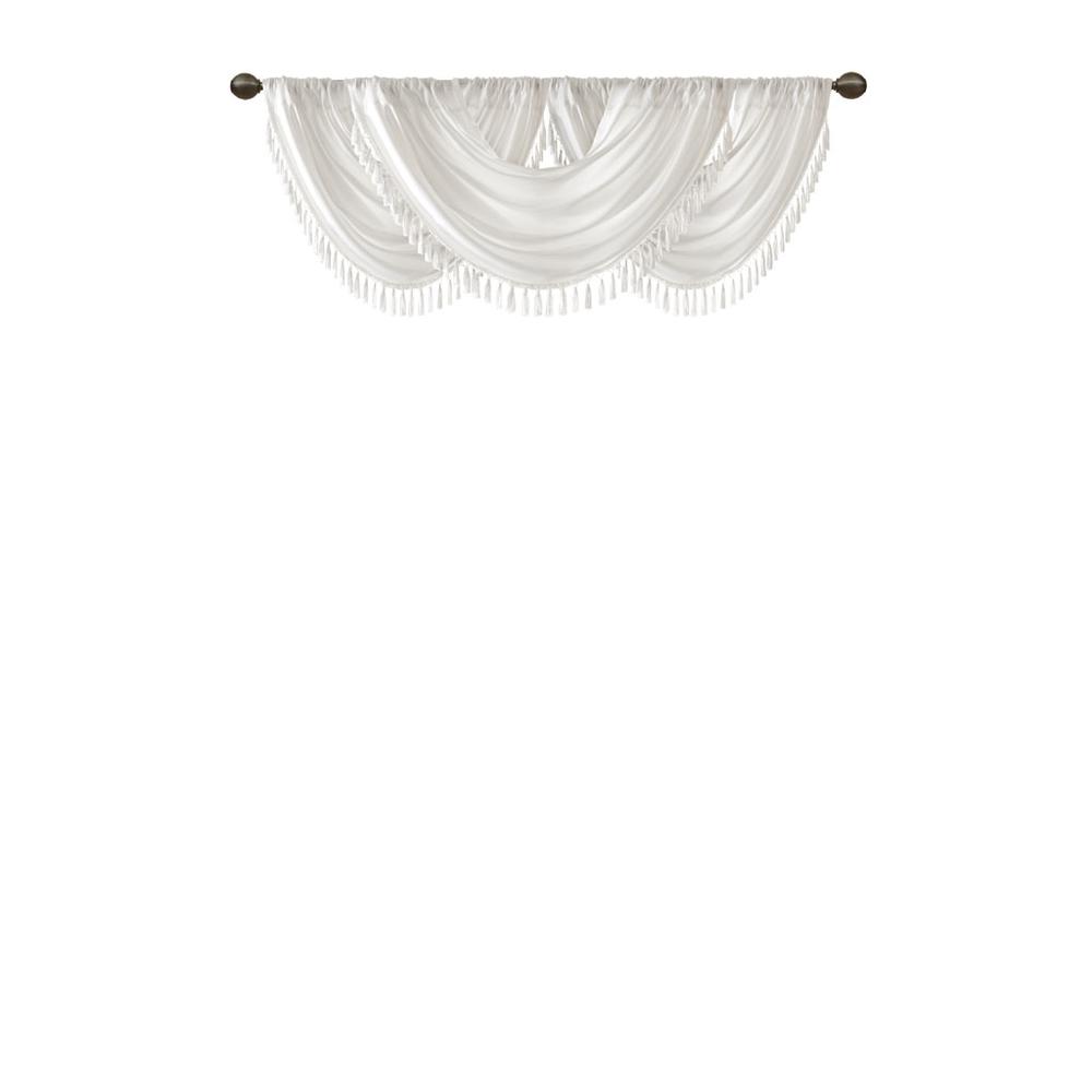 Faux Silk Waterfall Embellished Valance. Picture 3