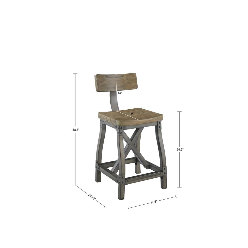 Counter Stool with Back. Picture 1