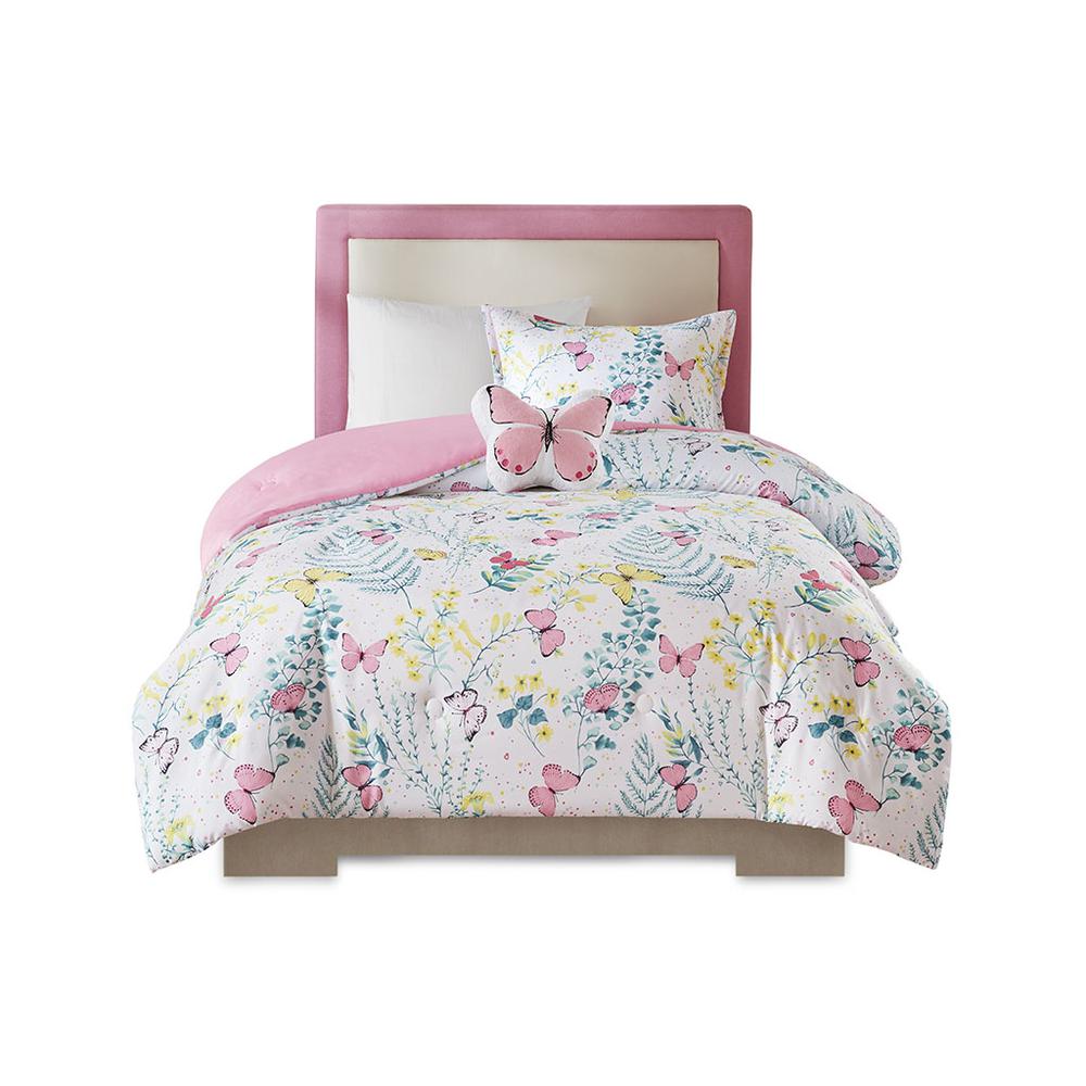 Printed Butterfly Comforter Set. Picture 3